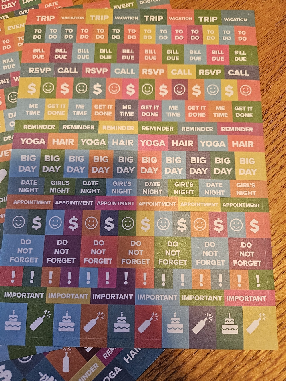 Colorful Planner Sticker Sheet Set - Multicolor - Picture 2 of 7